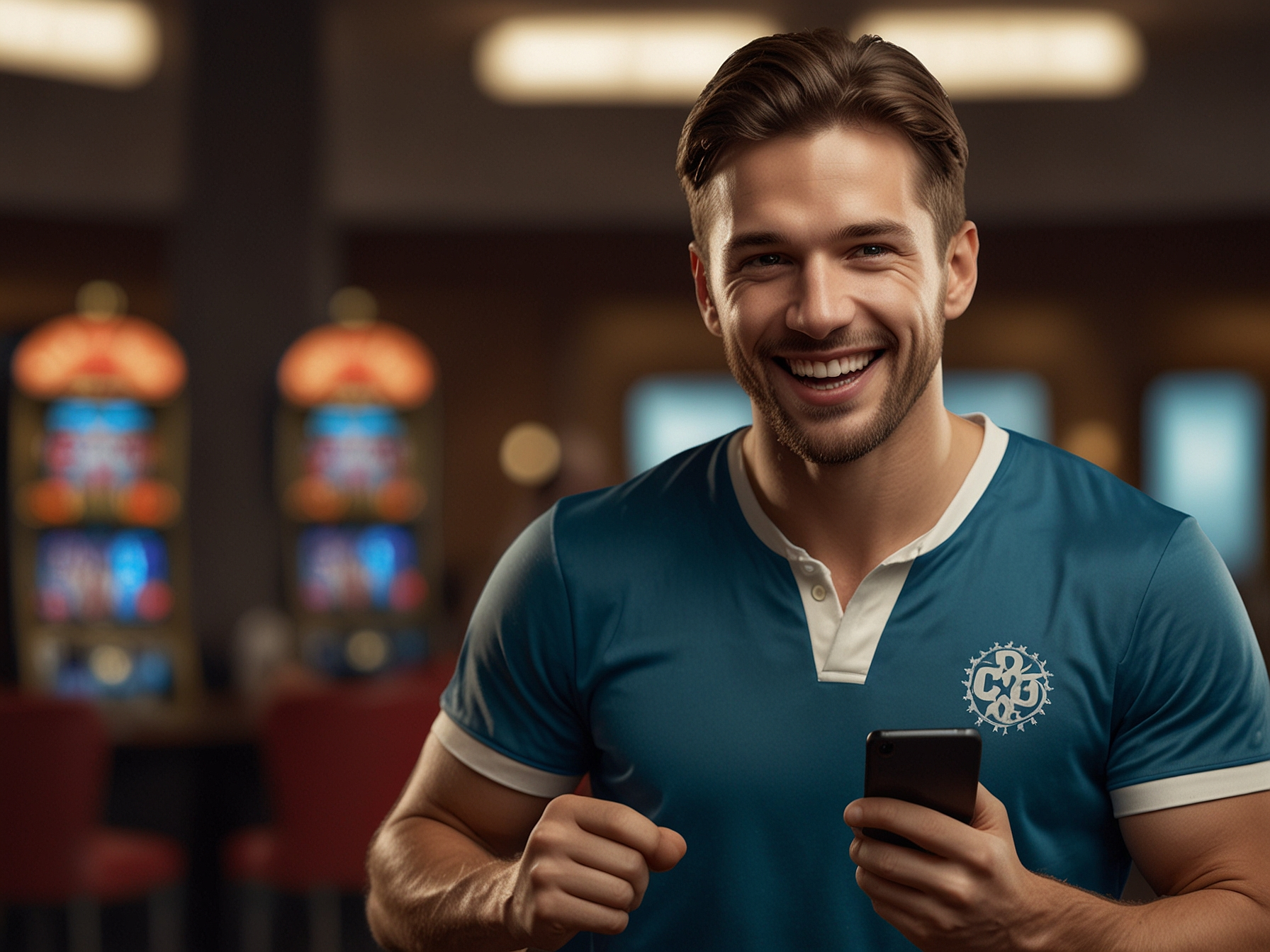 Sieger mit Smartphone - Posido